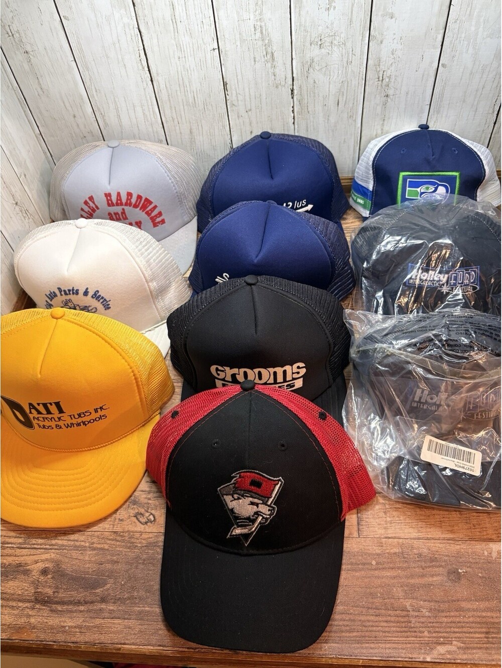 Lot of 10 Mixed Vintage & Modern Trucker Mesh Hats Caps Foam Snapback